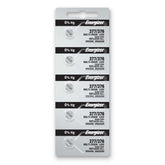Pkg/(5) Type 377/376 Energizer Watch Batteries Tear Strip