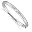 3/16 Florentine Baby Bangle Bracelet in 14K White Gold, 5mm, 6 Inch - Sophia Jewelers
