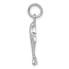 14K White Gold Dolphin Charm