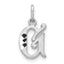 14KW Diamond-cut Letter G Initial Charm