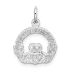 14K White Gold Claddagh Charm