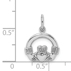 14K White Gold Claddagh Charm