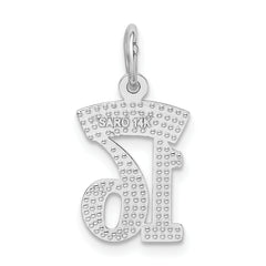 14K White Gold SWEET 16 Charm