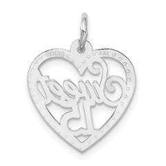 14K White Gold Sweet 15 Charm