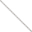 14k White Gold 3mm Solid Double Link Charm Bracelet