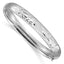 14k 5/16 White Gold Florentine Engraved Hinged Bangle
