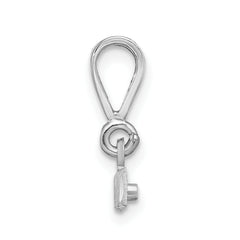 14Kw Large Brushed Diamond Cut Number Top Charm