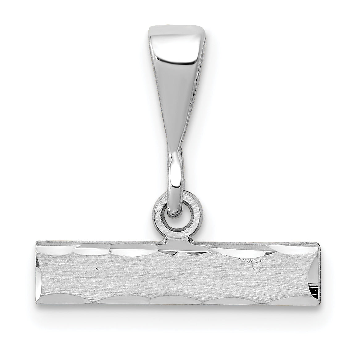 14kw Large Brushed Diamond Cut Number Top Charm