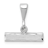 14kw Large Brushed Diamond Cut Number Top Charm