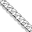14K White Gold 9 inch 13.4mm Hand Polished Rounded Curb Link with Box Catch Clasp Bracelet