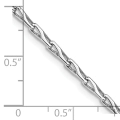 14K 8.25 inch 2.75mm Hand Polished Fancy Link with Lobster Clasp Bracelet