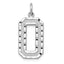 14kw Large Brushed Diamond-cut Number 0 Charm