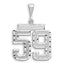 14kw Large Brushed Diamond-cut Number 59 Charm