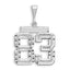 14kw Large Brushed Diamond-cut Number 83 Charm