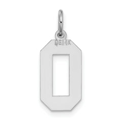 14Kw Medium Satin Number 0 Charm