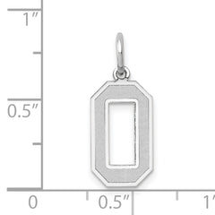 14Kw Medium Satin Number 0 Charm