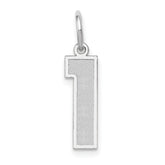 14kw Medium Satin Number 1 Charm