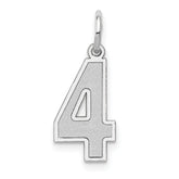 14kw Medium Satin Number 4 Charm