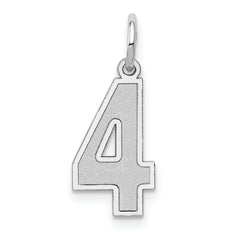 14kw Medium Satin Number 4 Charm