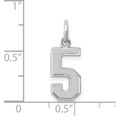 14Kw Medium Satin Number 5 Charm