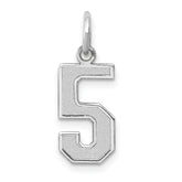 14kw Medium Satin Number 5 Charm