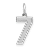 14kw Medium Satin Number 7 Charm
