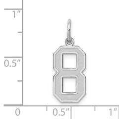 14Kw Medium Satin Number 8 Charm