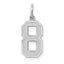 14kw Medium Satin Number 8 Charm