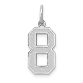 14kw Medium Satin Number 8 Charm