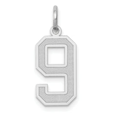 14kw Medium Satin Number 9 Charm