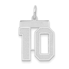 14kw Medium Satin Number 10 Charm