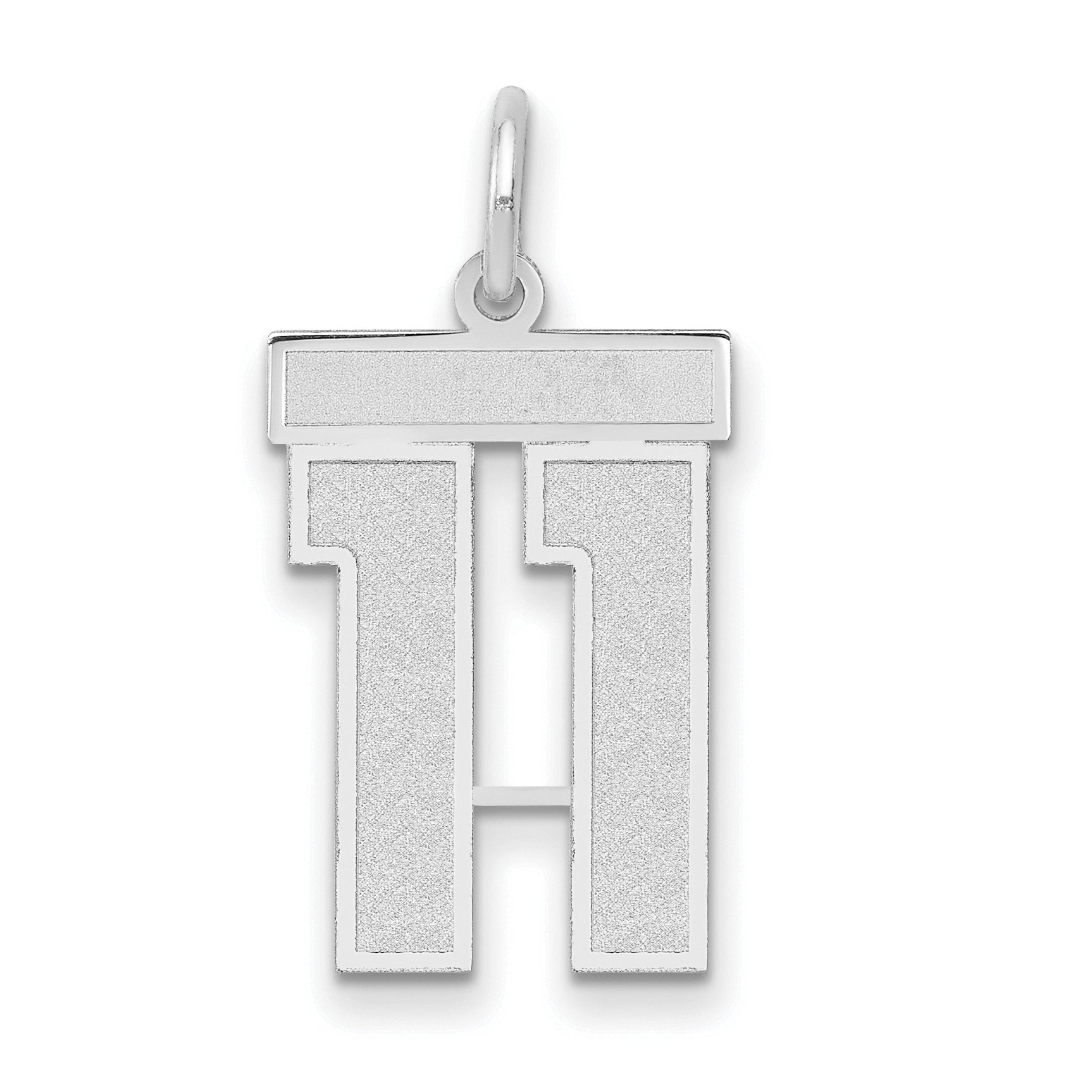 14kw Medium Satin Number 11 Charm