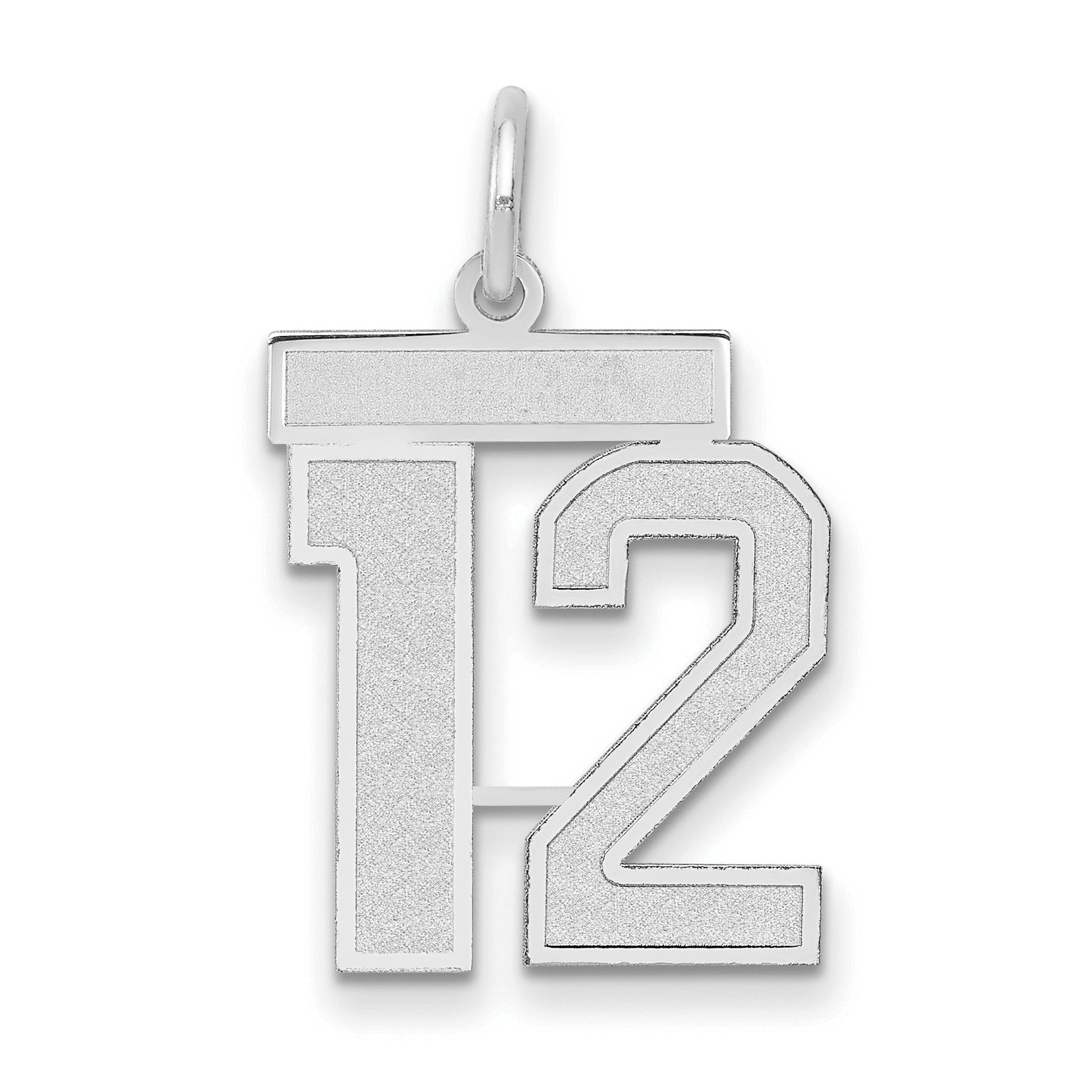 14kw Medium Satin Number 12 Charm
