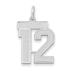 14kw Medium Satin Number 12 Charm
