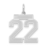 14kw Medium Satin Number 22 Charm