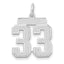 14kw Medium Satin Number 33 Charm