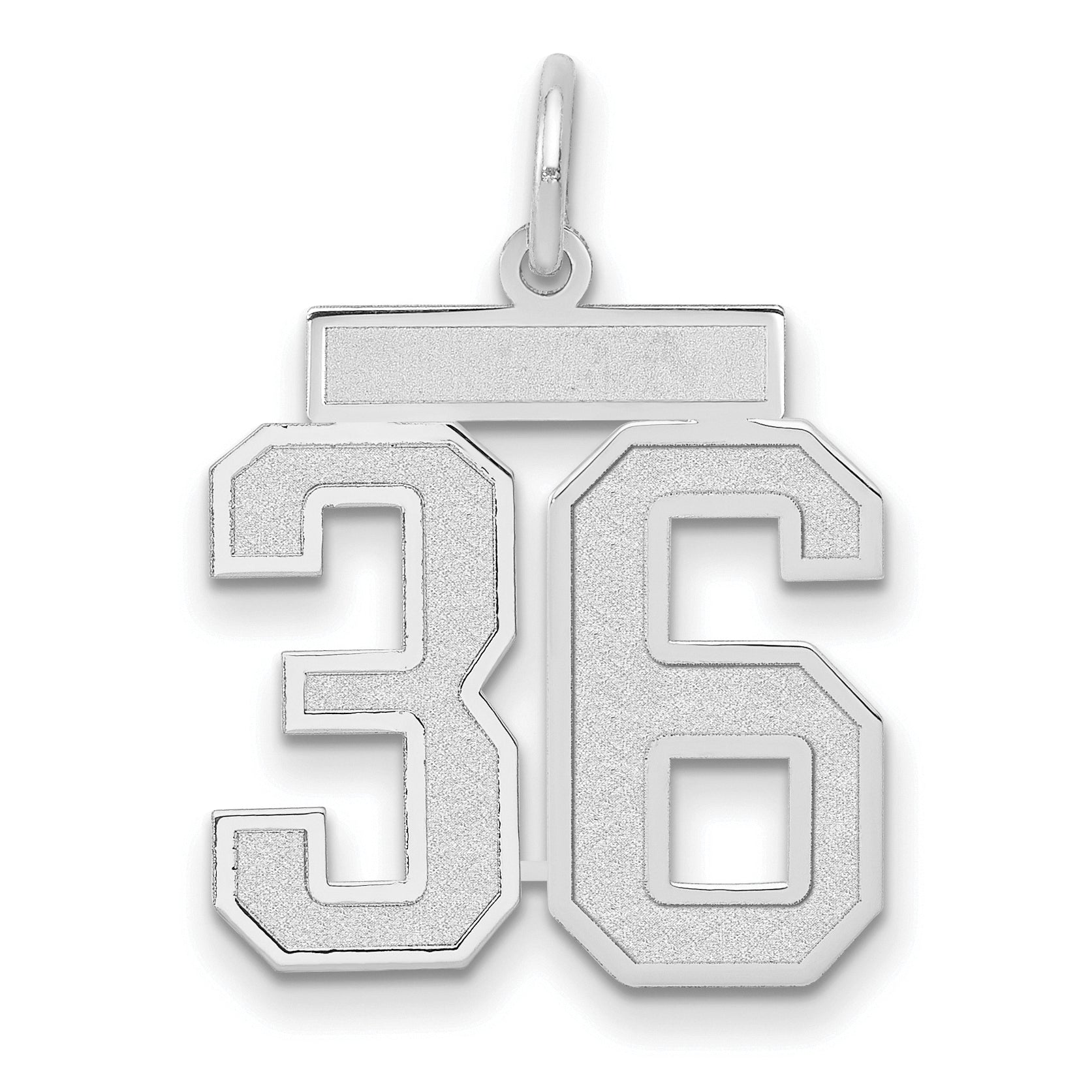 14kw Medium Satin Number 36 Charm