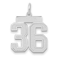 14kw Medium Satin Number 36 Charm