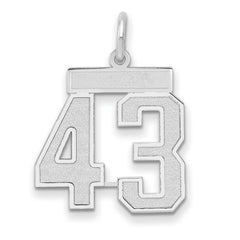 14kw Medium Satin Number 43 Charm