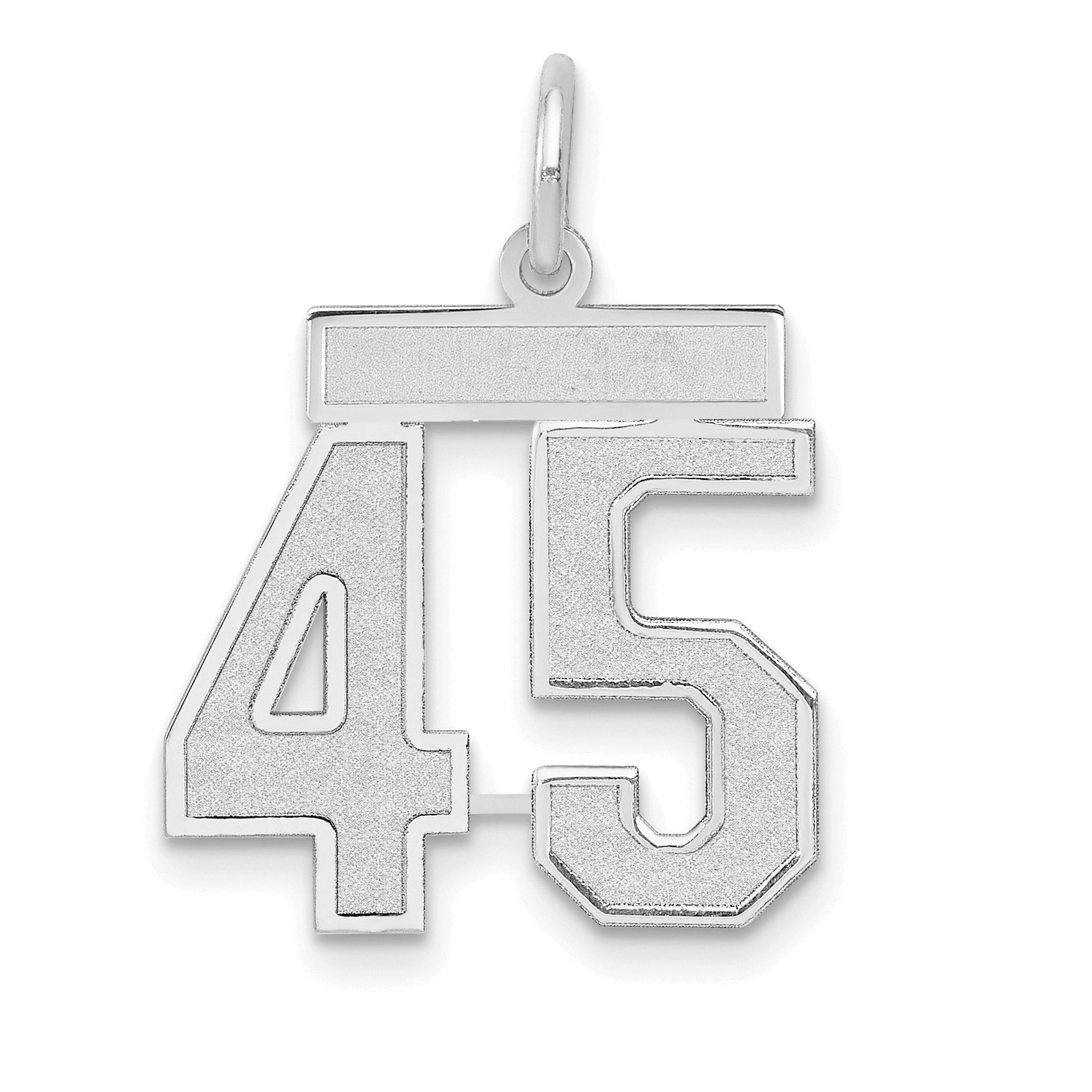 14kw Medium Satin Number 45 Charm