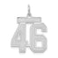 14kw Medium Satin Number 46 Charm