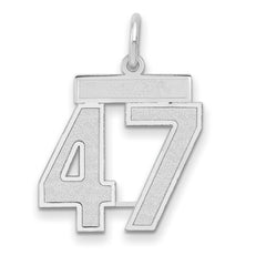 14kw Medium Satin Number 47 Charm