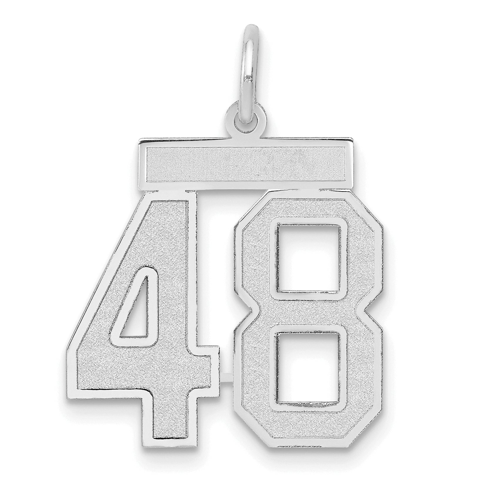 14kw Medium Satin Number 48 Charm