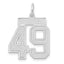 14kw Medium Satin Number 49 Charm