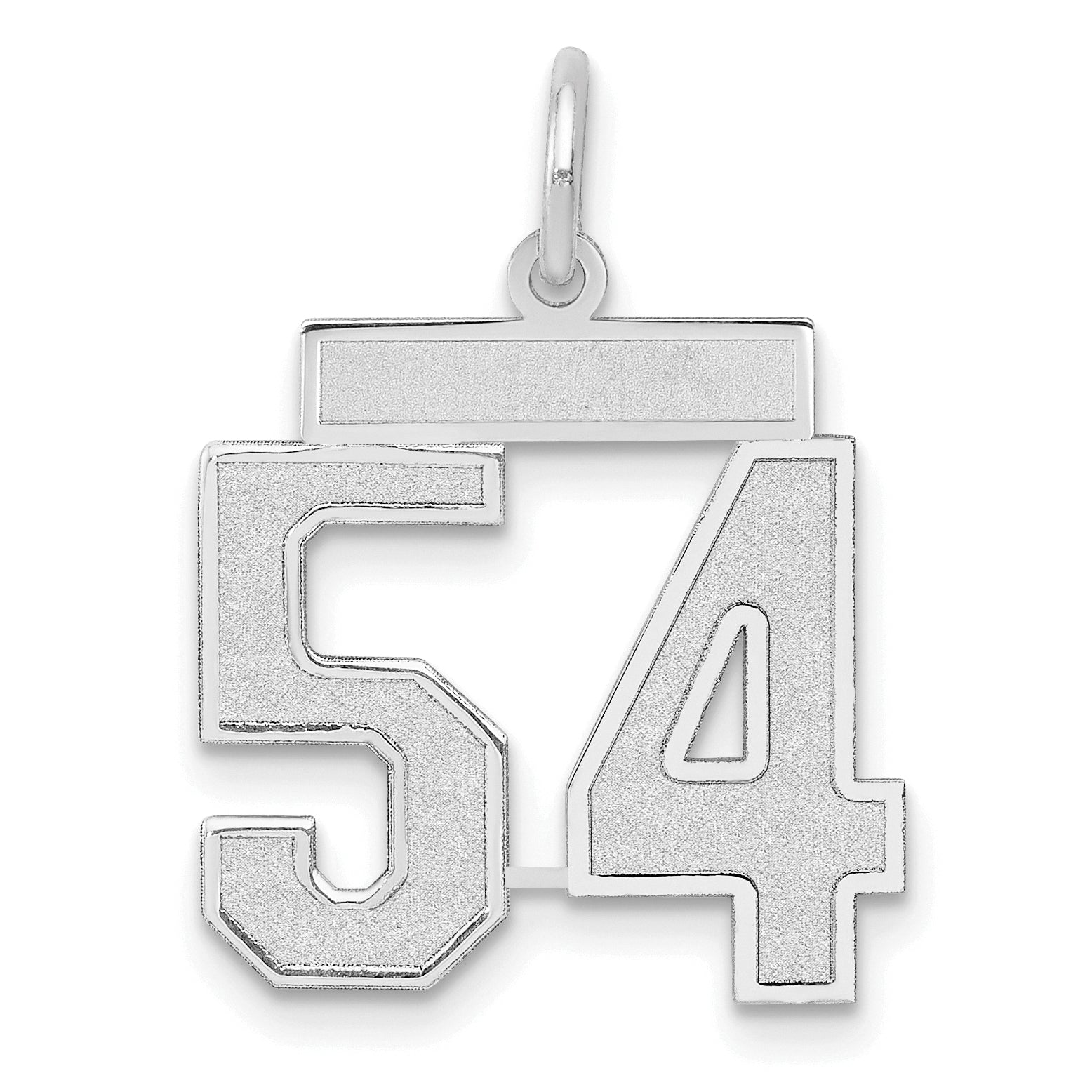 14kw Medium Satin Number 54 Charm