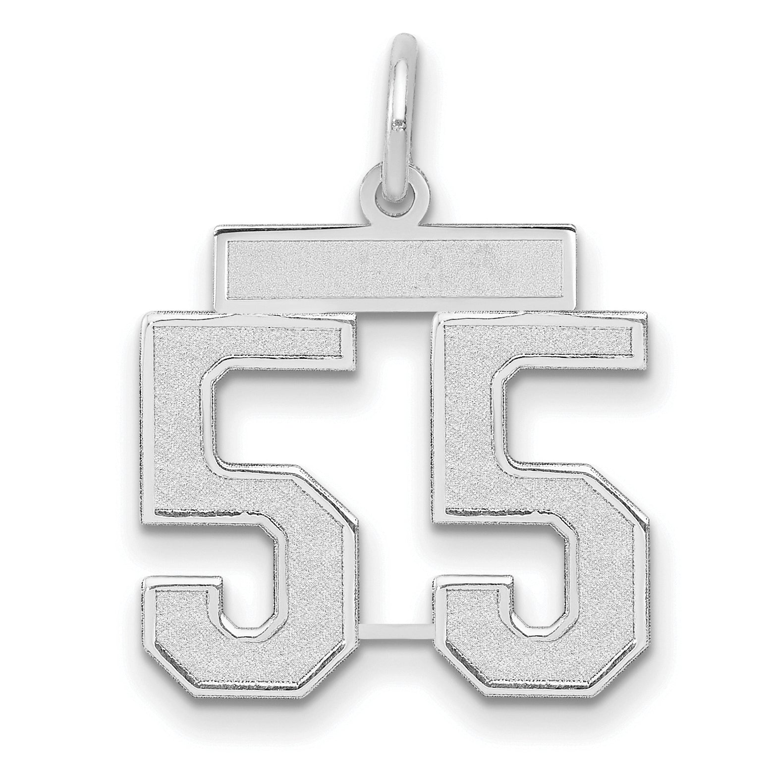 14kw Medium Satin Number 55 Charm