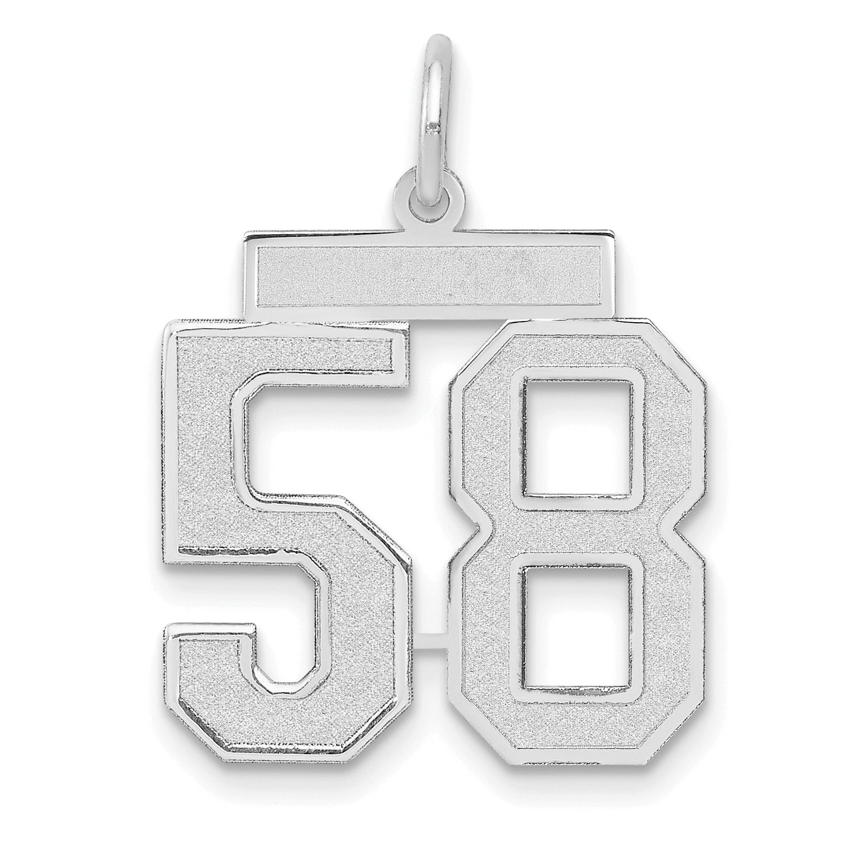 14kw Medium Satin Number 58 Charm