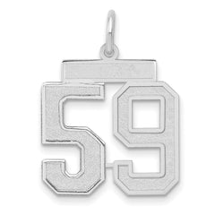 14kw Medium Satin Number 59 Charm