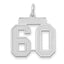 14kw Medium Satin Number 60 Charm
