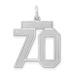 14kw Medium Satin Number 70 Charm